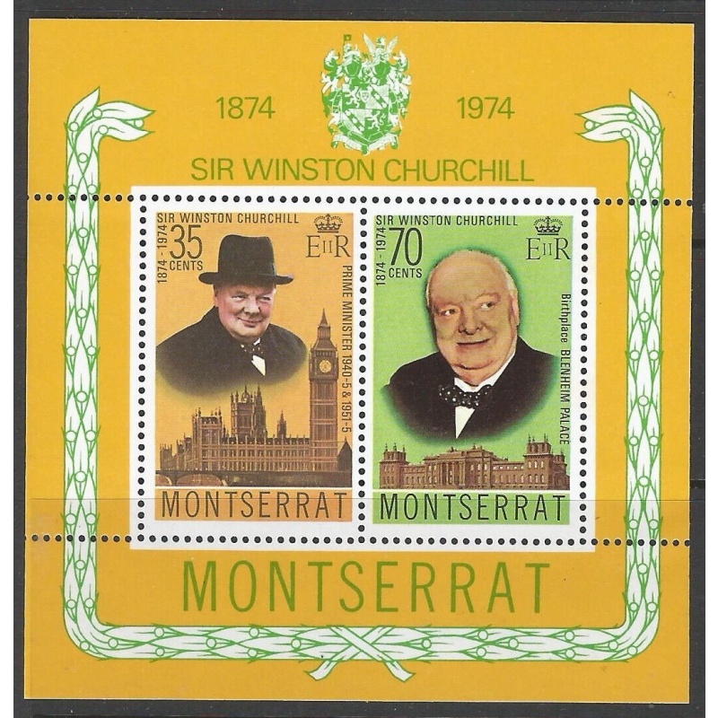 Montserrat - Sg MS342- Birth Centenary of Sir Winston Churchill 1974 MNH