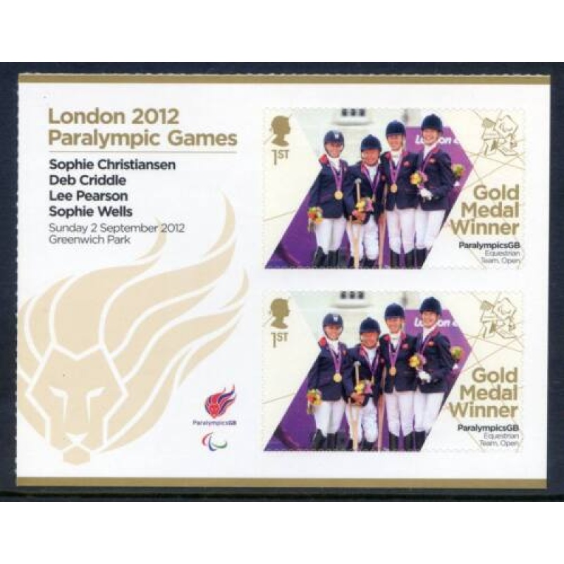 GB London 2012 Paralympics Christiansen Criddle Pearson  Wells Gold 1st C