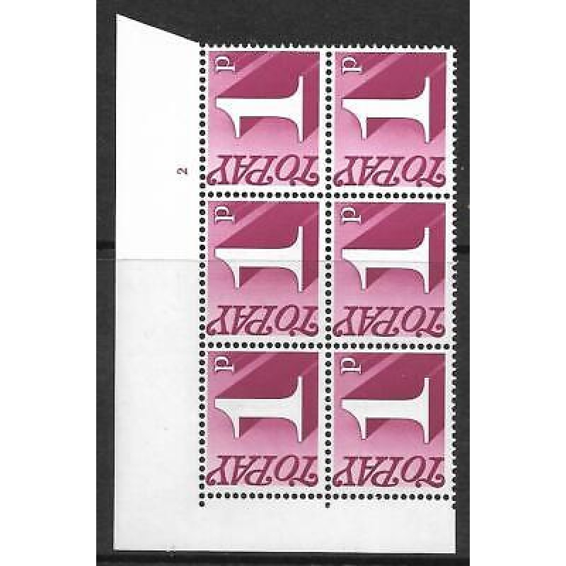 Sg D78 Spec Z64 1d 1970 Decimal Postage Due Cyl 2 no dot UNMOUNTED MINT MNH