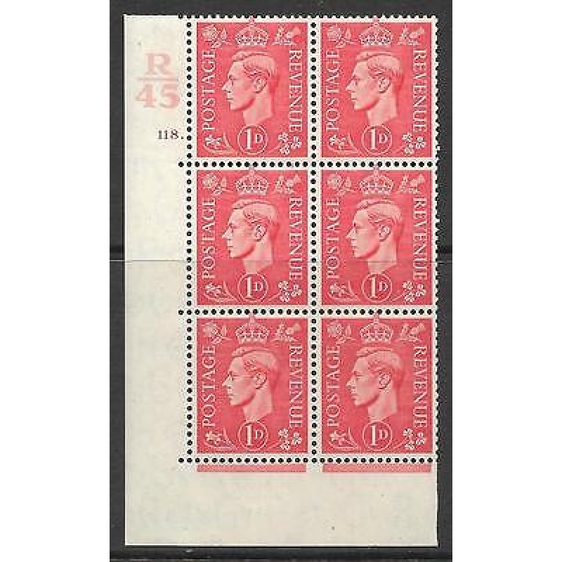 1d Pale scarlet R45 118 Dot perf 5(E I) UNMOUNTED MINT MNH