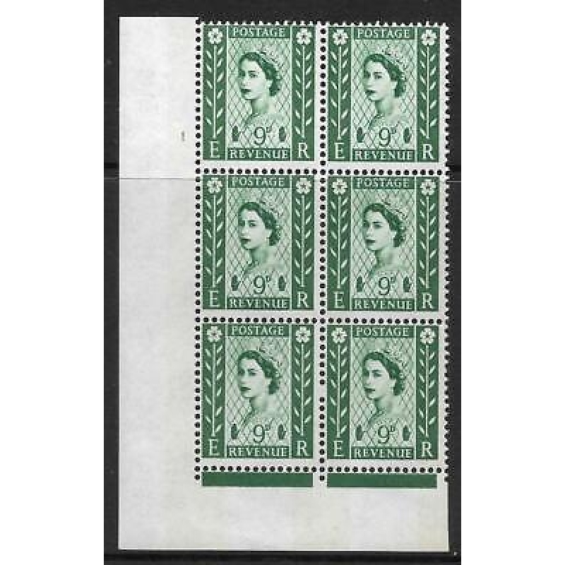 Sg XN13 9d Northern Ireland 2x9.5mm Cyl 1 No Dot perf F L(I E) UNMOUNTED MINT