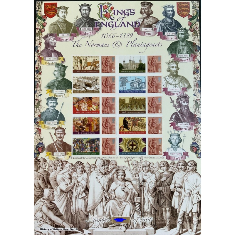 BC-131 History of Britain 15 2009 Kings  queens of england no.246 sheet U M