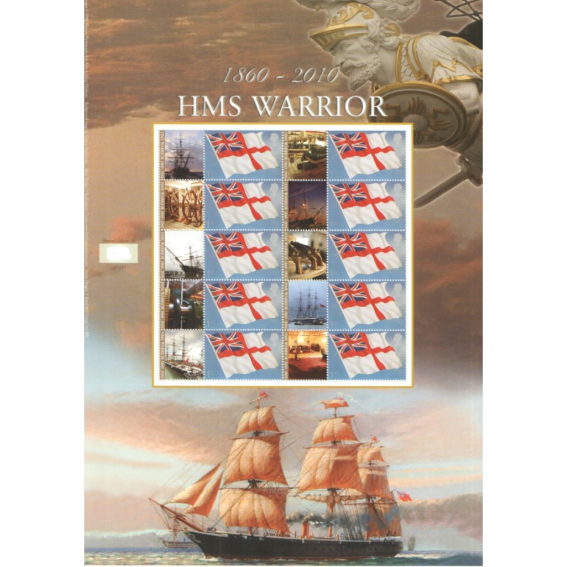 BC-289 2010 HMS warrior no. 277 Smiler Sheet  UNMOUNTED MINT