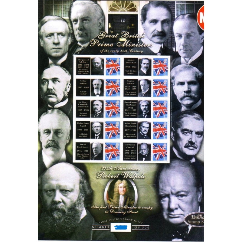 GB 2010 BC-318  GB Prime Ministers  smiler sheet no. 418 UNMOUNTED MINT MNH