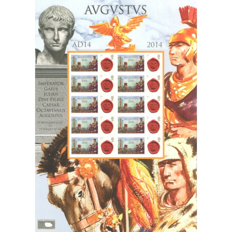 BC-445 GB 2014 Augustus no. 120 Smiler Sheet  UNMOUNTED MINT