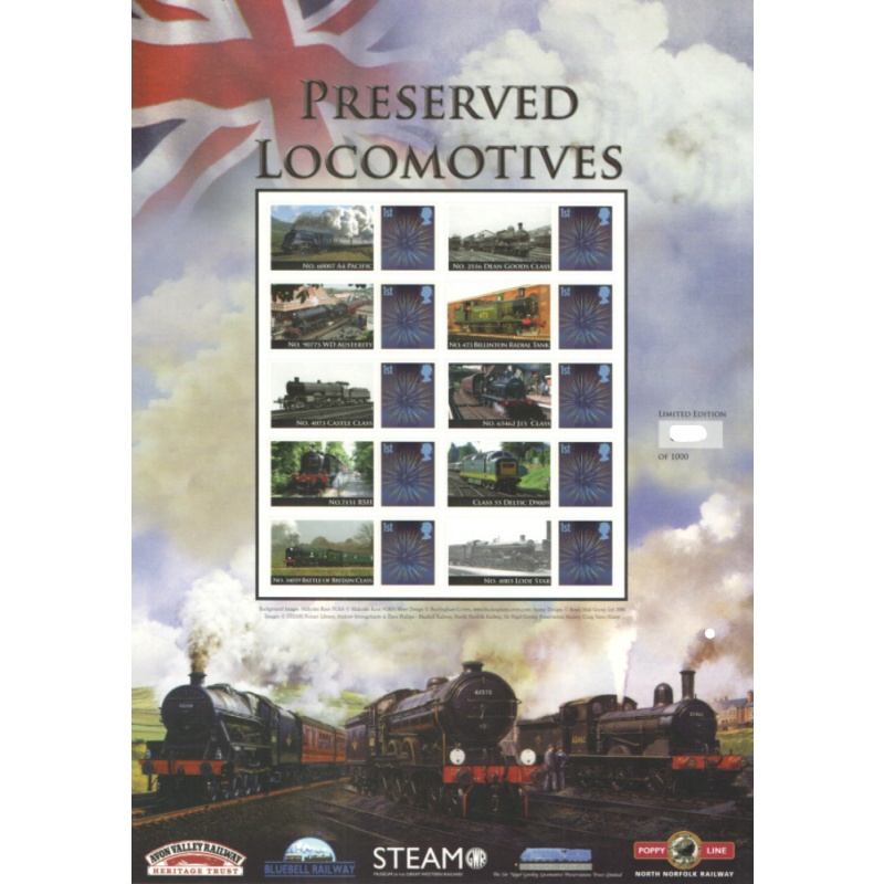 BC-333 2011 Preserved Locomotives No. 388 Smiler Sheet  UNMOUNTED MINT