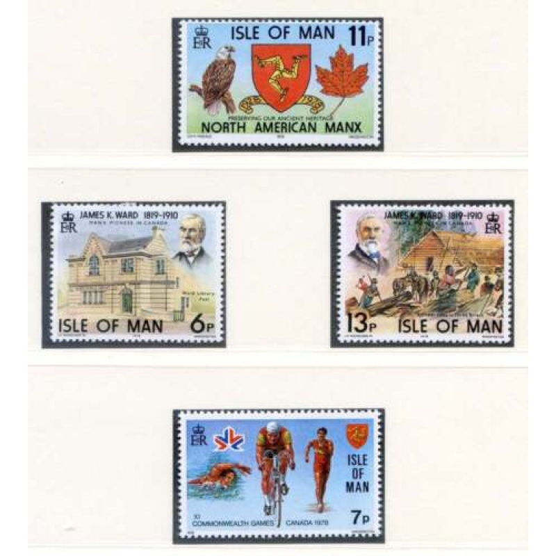 1978 Isle of Man SG139 142 Anniversaries and Events Set Unmounted Mint