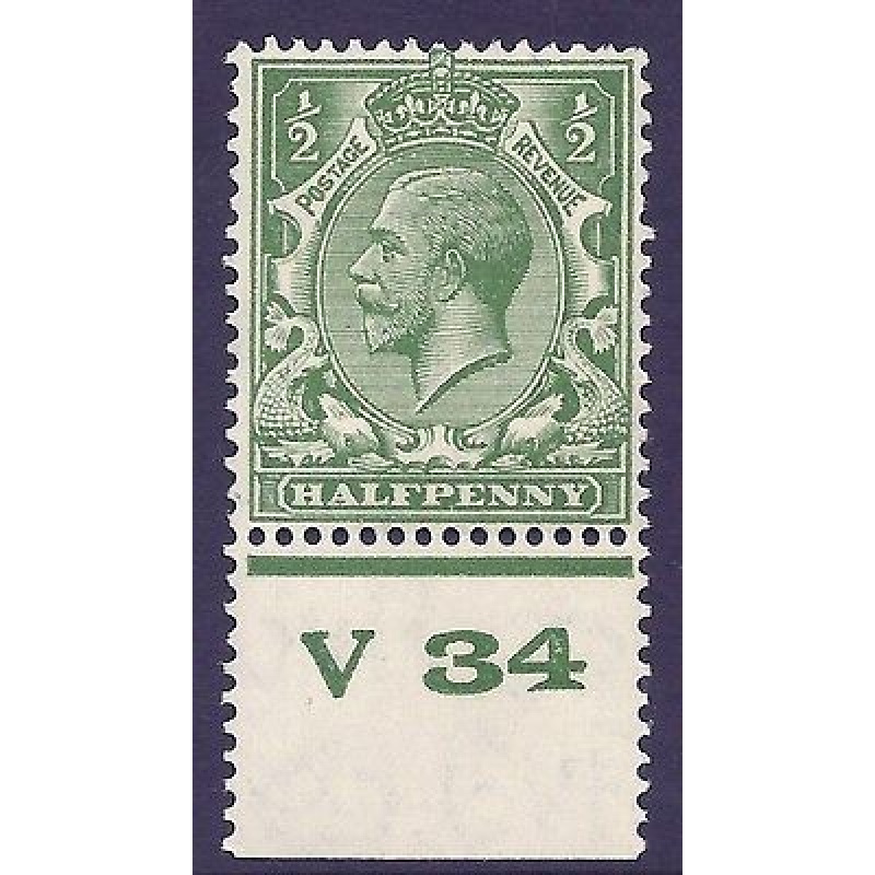 1924 d Green Block Cypher Control V34 perf UNMOUNTED MINT