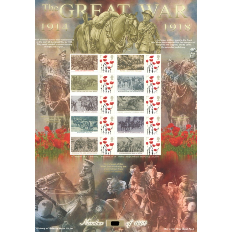 BC-393 2013 History of Britain 90 The great war no. 74 sheet U/M