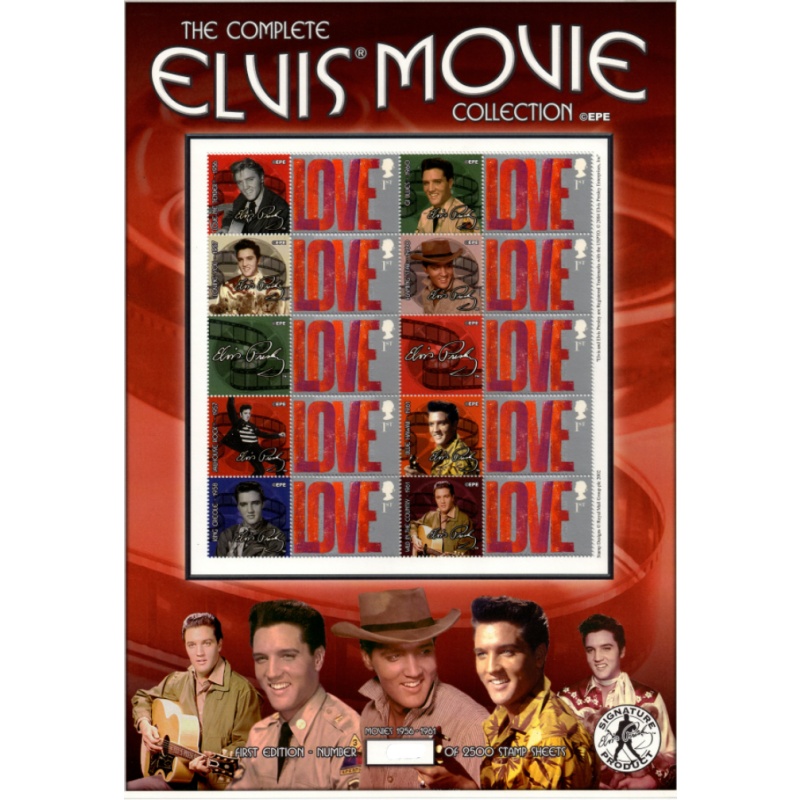 BC-34 GB 2004 Elvis movies no. 1734 Smiler sheet UNMOUNTED MINT