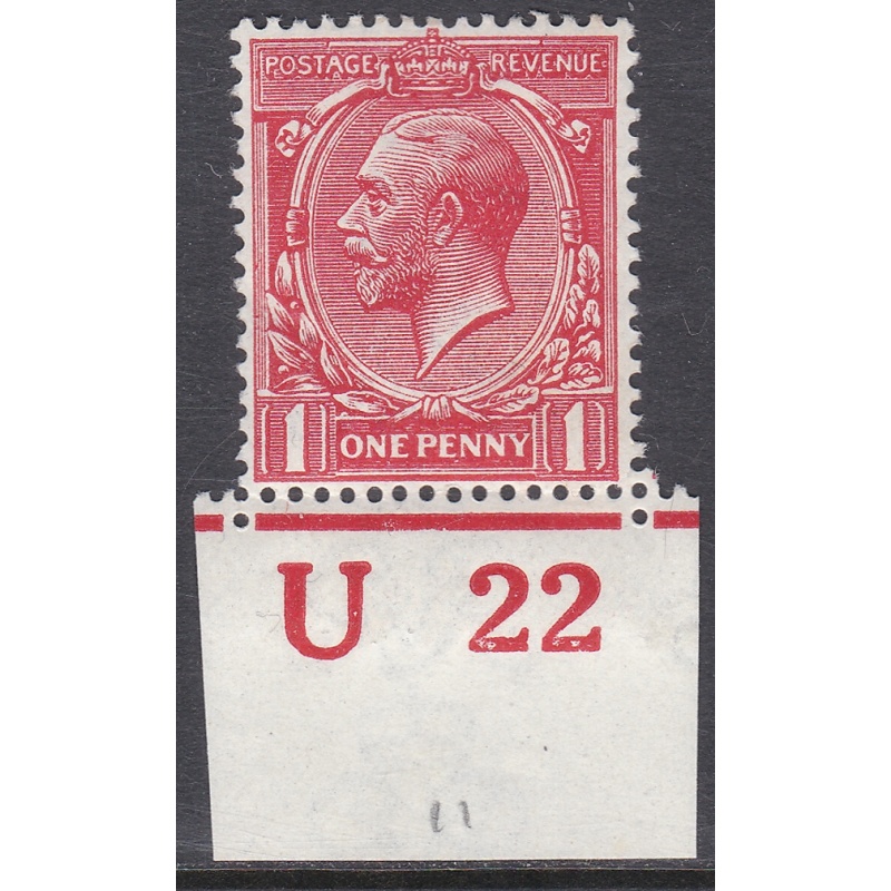 N16(-) 1d Bright Rose Carmine Royal Cypher U22 Wmk type II Imperf type 2 M M