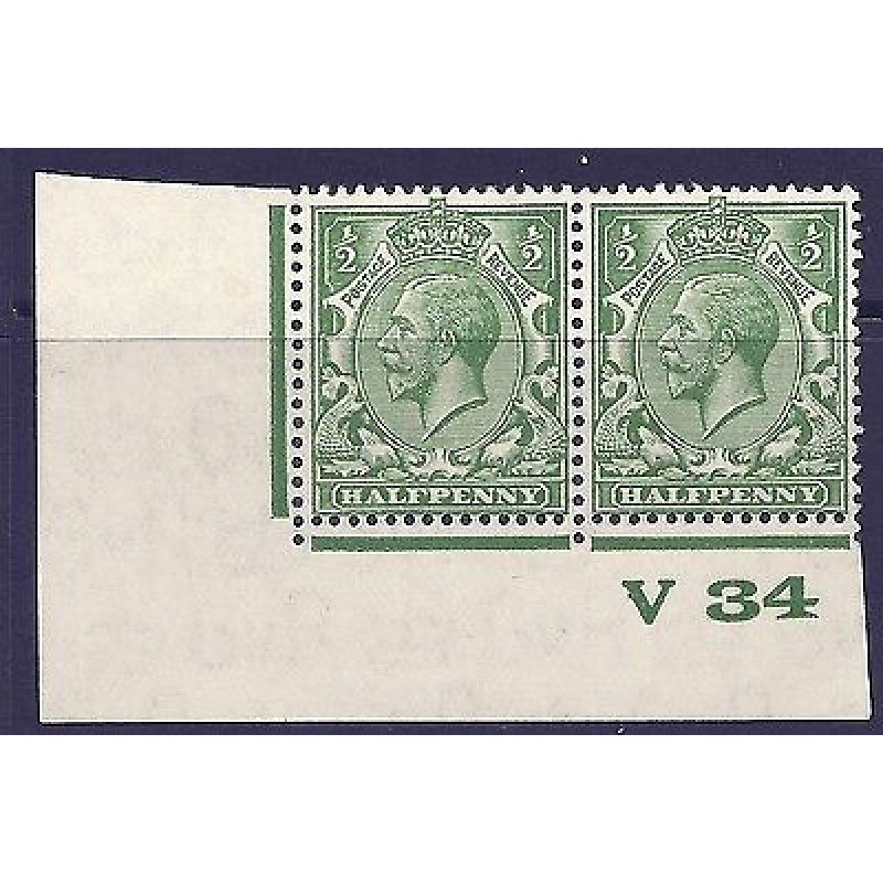 d Yellow Green Block Cypher spec N33-6 Control V34 imperf UNMOUNTED MINT MNH