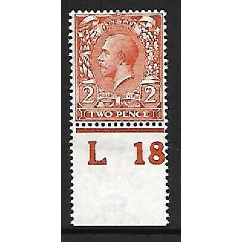 N19(3) 2d Deep Reddish Orange control L18 perf single RPS cert UNMOUNTED MINT