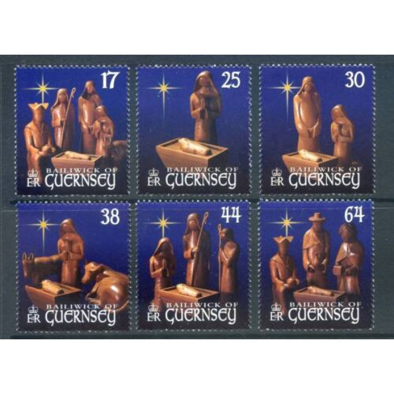 Guernsey 1999 Christmas set SG844 849 Unmounted mint