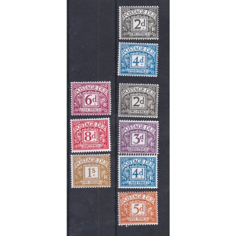 Sg D69- D76 No Wmk including PVA+GA Full set of Postage Dues UNMOUNTED MINT MNH