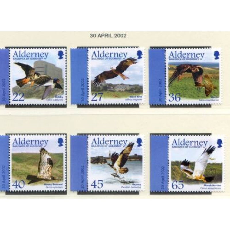 Alderney 2002 Migrating Birds Set SGA185 A190 Unmounted Mint