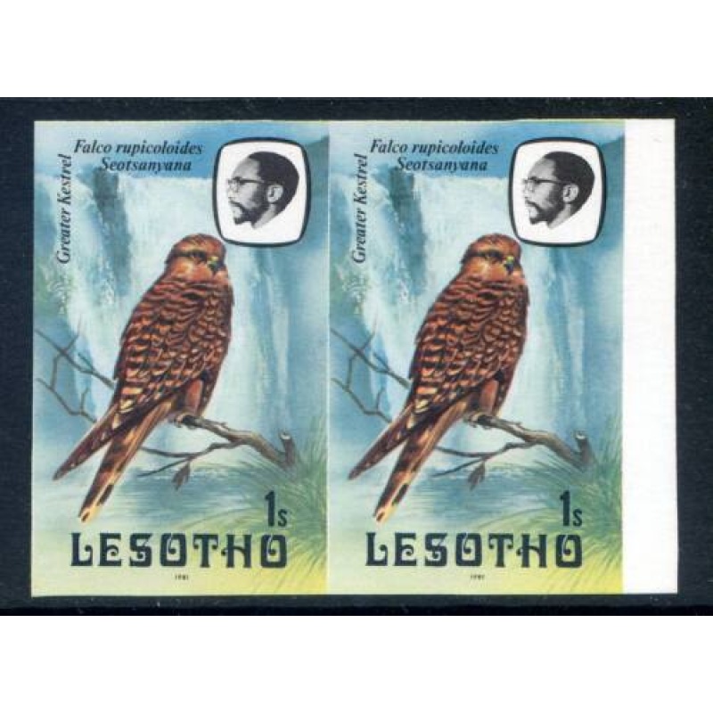 Lesotho Birds Imperforate Pair Unmounted Mint