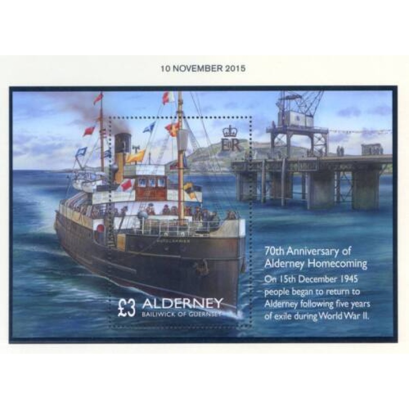 Alderney 2015 Homecoming Mini Sheet SGMSA566 Unmounted Mint