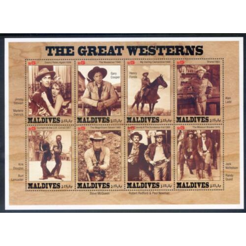 Maldives the Great Westerns Sheet Unmounted mint