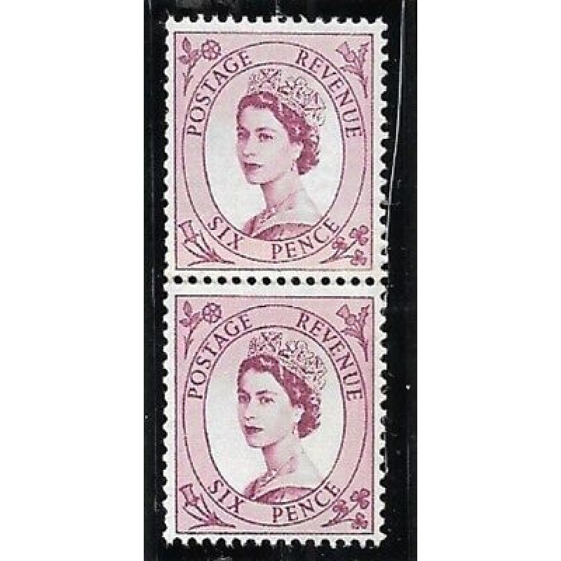 S107v 6d Multi Crown Cream watermark Vertical Coil join UNMOUNTED MINT