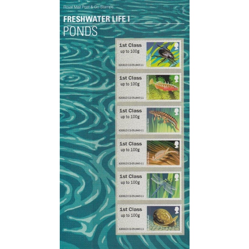 2013 PG11 Post  go Freshwater life I(1) pack UNMOUNTED MINT