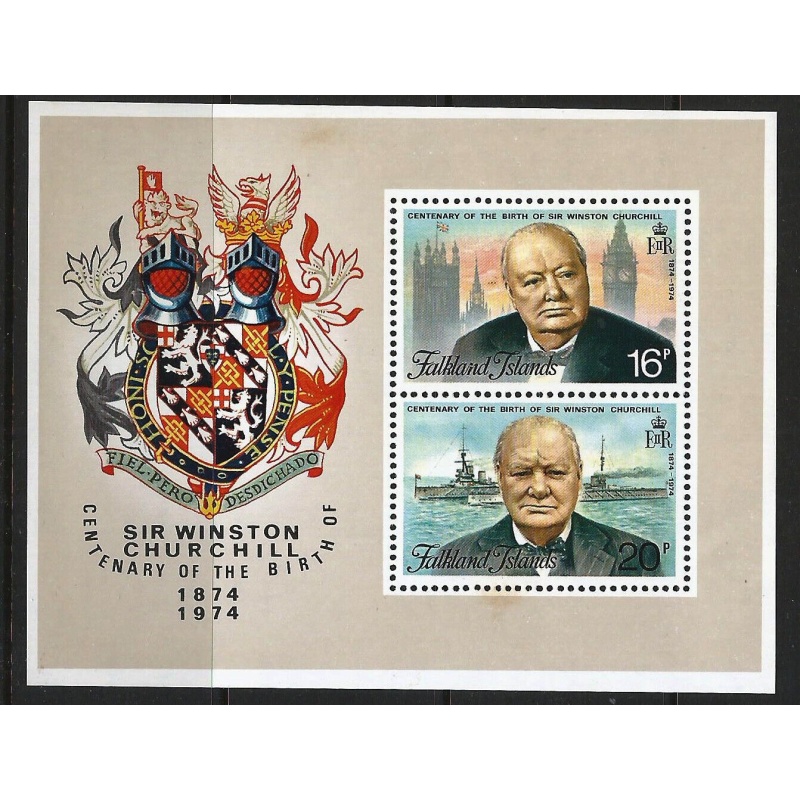 Ascension - Sg MS184 - Birth Centenary of Sir Winston Churchill 1974 MNH