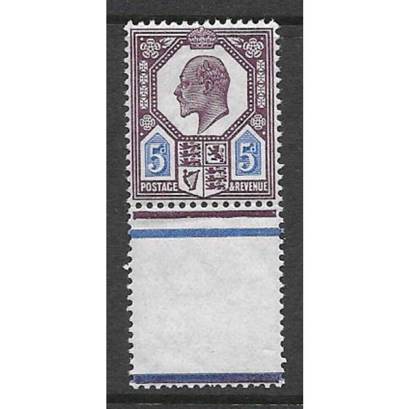 M30(3) 5d Dp Dull Red Purple  Bright Blue Somerset House margin UNMOUNTED MINT