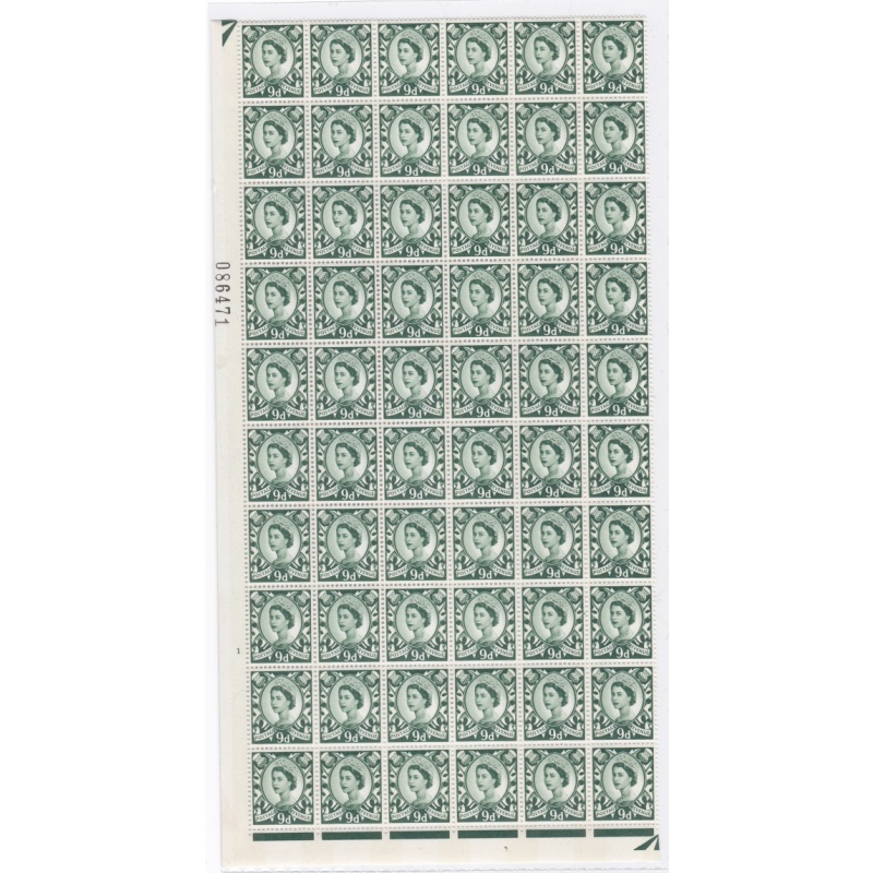 XS20 9d Scotland 2B Violet Cyl 1 No Dot perf F L(I E) 1 4 sheet UNMOUNTED MINT