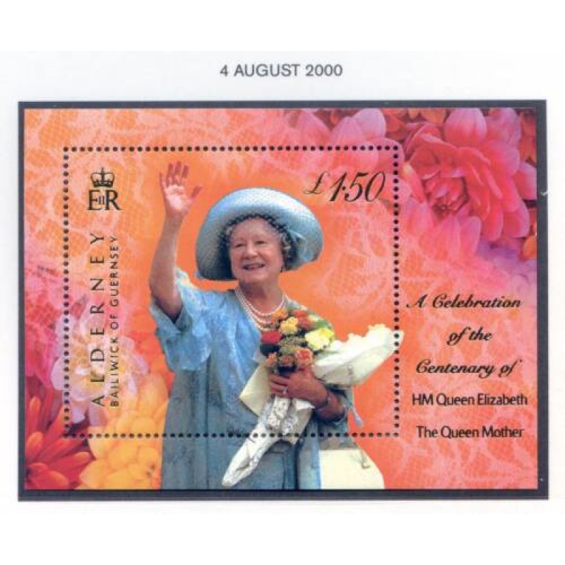 Alderney 2000 Queen Mother Mini Sheet SGMSA153 Unmounted Mint