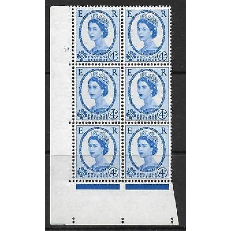 4d Wilding Multi Crown on White Cyl 13 Dot perf A(E I) UNMOUNTED MINT