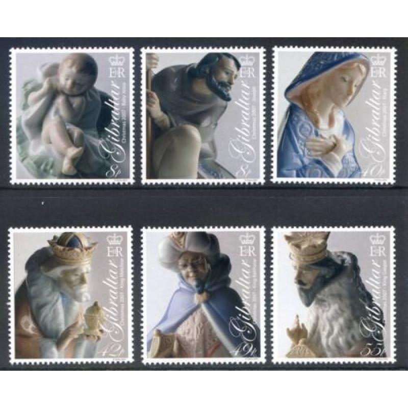 2007 Gibraltar Christmas Set SG1241 1247 Unmounted Mint