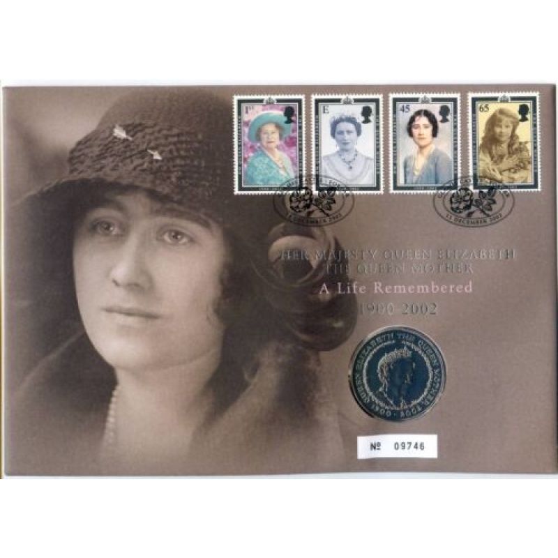 2002 ROYAL MINT QUEEN MOTHER A LIFE REMEMBERED 5 COIN BU PNC FDC