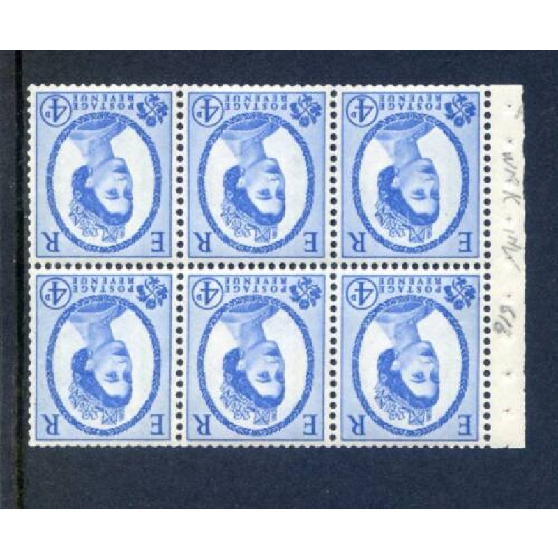 QE2 4d Booklet Pane SGSB105a Unmounted Mint