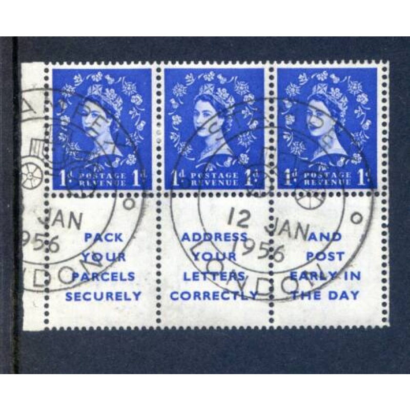 QE2 1d Advertising Booklet Pane SGSB25 Fine Used