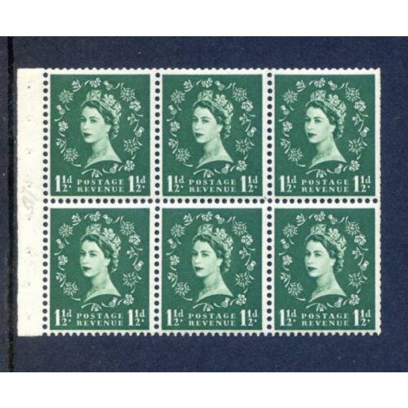 QE2 1  1 2d Booklet Pane SGSB59 Unmounted Mint