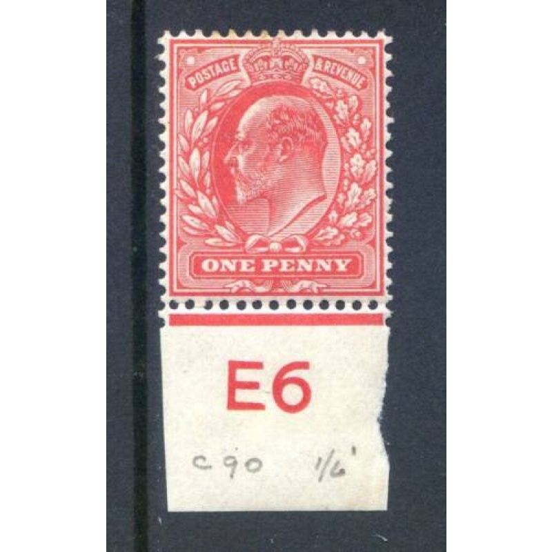 KEV11 1d Scarlet E6 (I) mounted Mint Control Single