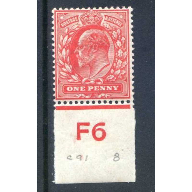 KEV11 1d Scarlet F6 (I) mounted Mint Control Single