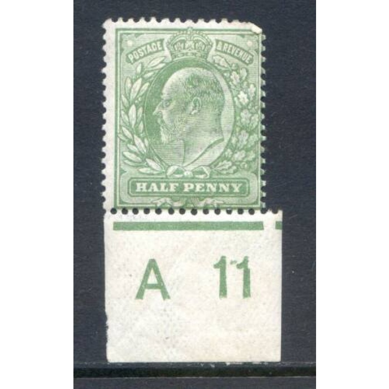 KEV11 1 2d Pale Green A11 (I) Control Single mounted Mint