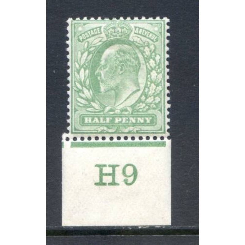 KEV11 1 2d Pale Green H9 (I) Control Single mounted Mint