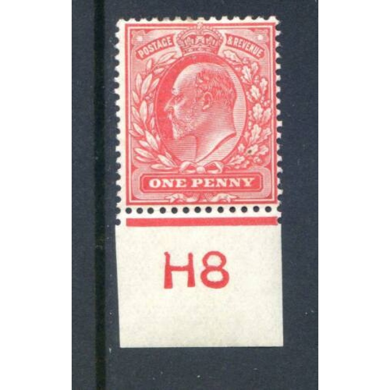 KEV11 1d Scarlet H8 (I) mounted Mint Control Single