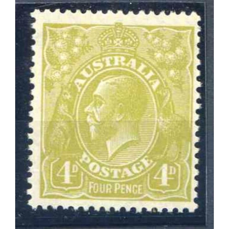 Australia 4d Olive Yellow SG80 Unmounted Mint