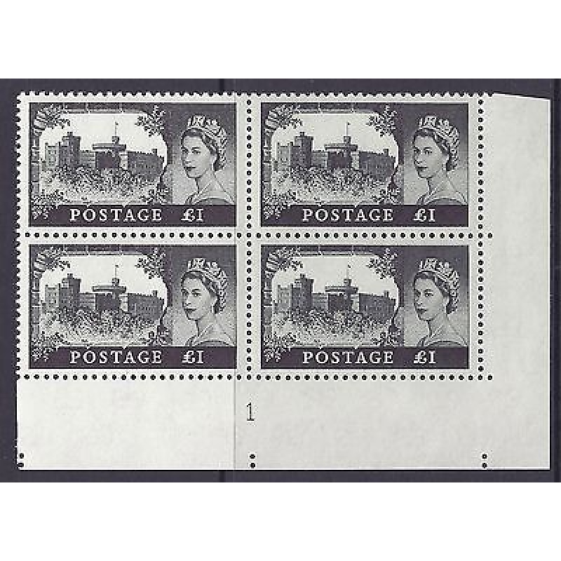 Sg598a Bradbury Wilkinson Castles 1 Cyl Block 1 UNMOUNTED MINT MNH