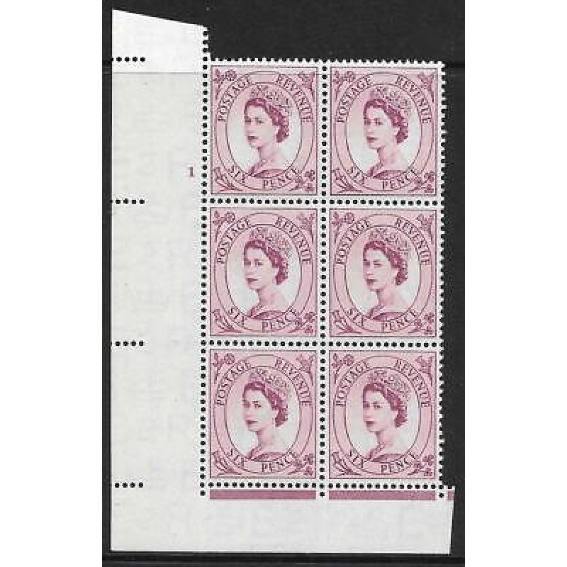 6d Wilding Tudor Wmk Cylinder 1 No Dot perf type F L(I E) UNMOUNTED MINT MNH