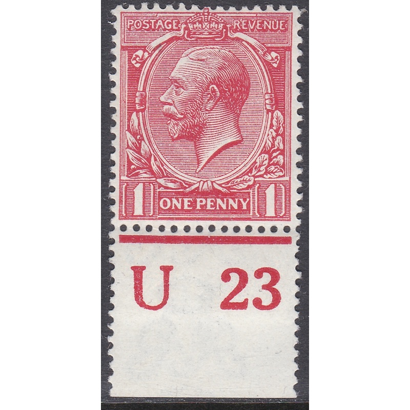 N16(-) 1d Rose Carmine Royal Cypher U23 Wmk type III perf type 2A U M