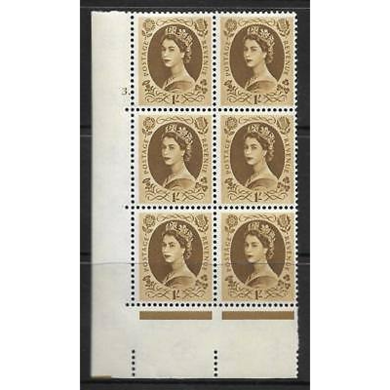 1 - Wilding Multi Crown on Cream Cyl 3 Dot perf A(E I) UNMOUNTED MINT