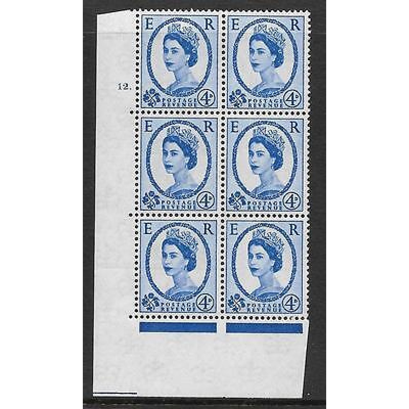 4d Wilding Multi Crown on White Cyl 12 Dot perf A(E I) UNMOUNTED MINT