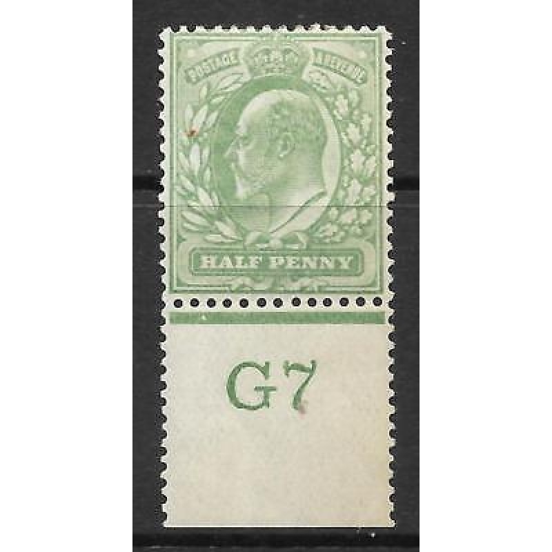 d Yellow-Green Control G7 perf with Co-ex rule MOUNTED MINT MM