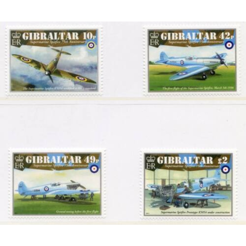 2011 Gibraltar Spitfire Set SG1421 1425 Unmounted Mint