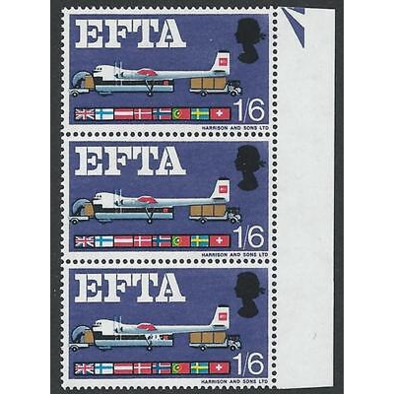 1967 EFTA 1 6 (Ord) - Listed Flaw - Broken Strut R13 6 - MNH