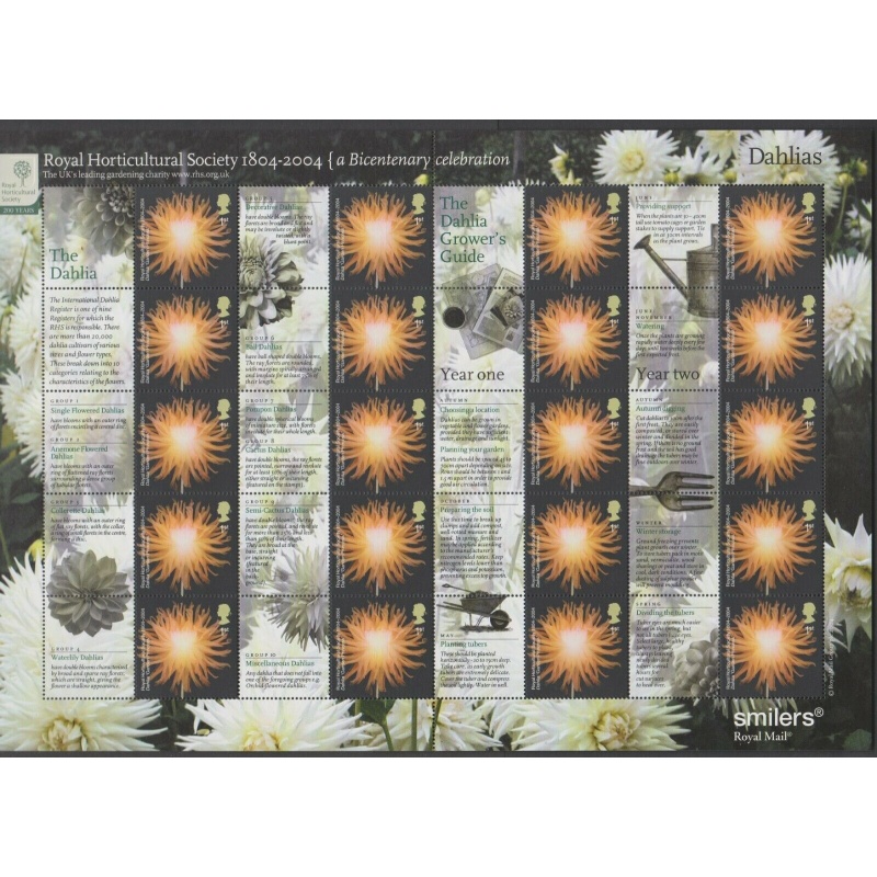 LS19 GB 2004 Royal Horticultural Society Smiler sheet UNMOUNTED MINT MNH